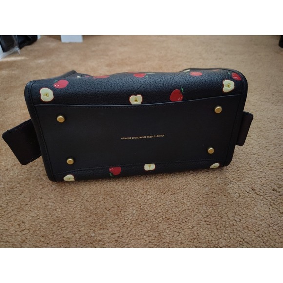 Coach Black Apple Print Leather Rogue 25 - Picture 7 of 8